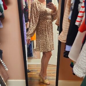 Premosa Floral Print Dress in Brown Size Small Mini Dress